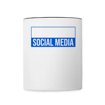 I Don't Do Social Media - Protect Your Privacy - Tasse zweifarbig - Weiß/Schwarz - Vorne