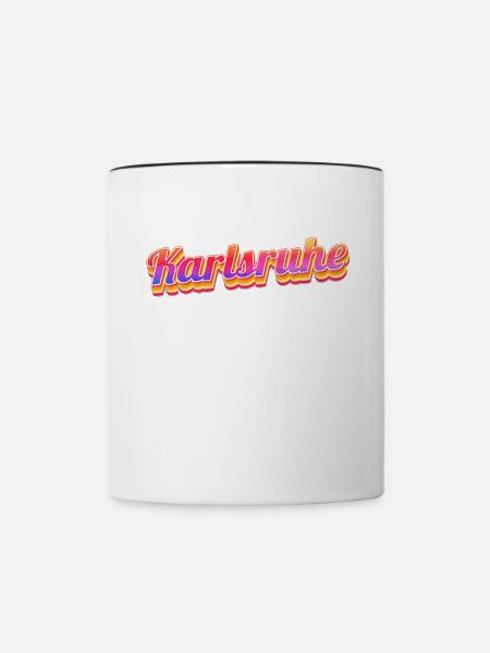 Karlsruherin Karlsruher Karlsruhe - Tasse zweifarbig - Weiß/Schwarz