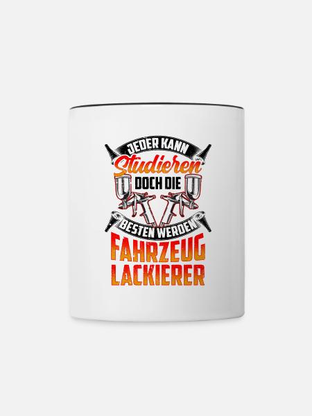 Die Besten werden Fahrzeuglackierer Lackierer - Tasse zweifarbig - Weiß/Schwarz
