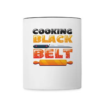 Cooking, Black Belt, Chef - Contrasting Mug - white/black - Front