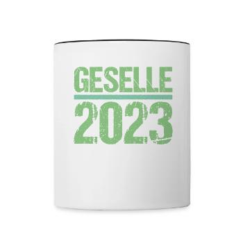 Geselle Gesellenprüfung bestanden Gesellen - Tasse zweifarbig - Weiß/Schwarz - Vorne