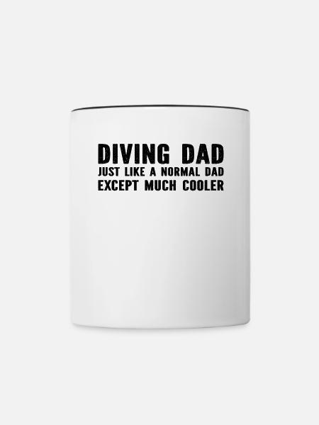 Diver Dad Underwater Diving Dad - Tasse zweifarbig - Weiß/Schwarz