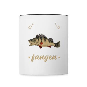 Angeln Kann Jeder Barsche Fangen Nur die Besten - Tasse zweifarbig - Weiß/Schwarz - Vorne