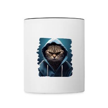 Hab mich auf Geduld testen lassen war bin negativ - Tasse zweifarbig - Weiß/Schwarz - Vorne
