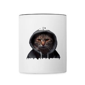 Hab mich auf Geduld testen lassen war bin negativ - Tasse zweifarbig - Weiß/Schwarz - Vorne