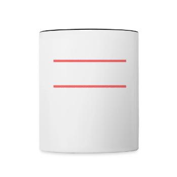 Hab mich auf Geduld testen lassen war bin negativ - Tasse zweifarbig - Weiß/Schwarz - Vorne