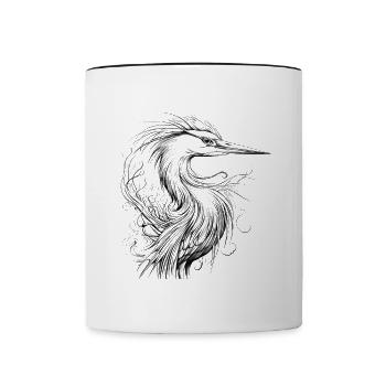 Heron - Contrasting Mug - white/black - Front