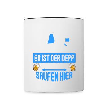 Junggesellenabschied Poltern Polterabend JGA - Tasse zweifarbig - Weiß/Schwarz - Vorne