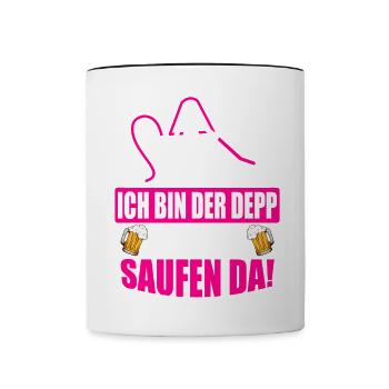 Junggesellenabschied Poltern Polterabend JGA - Tasse zweifarbig - Weiß/Schwarz - Vorne