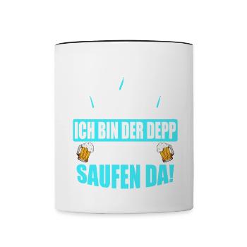 Junggesellenabschied Poltern Polterabend JGA - Tasse zweifarbig - Weiß/Schwarz - Vorne