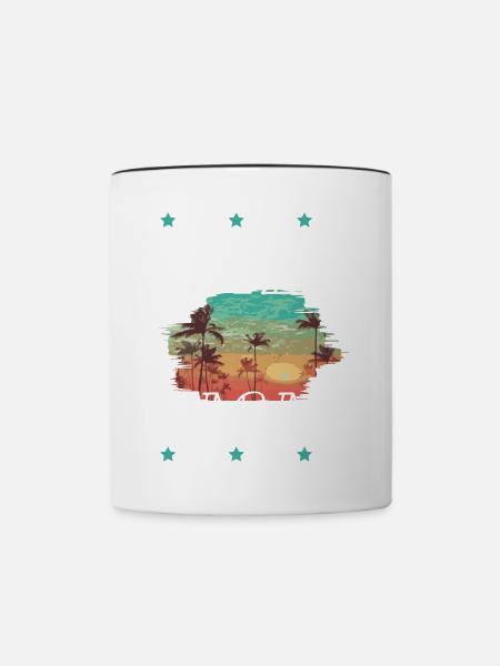 Ibiza Urlaub - Tasse zweifarbig - Weiß/Schwarz