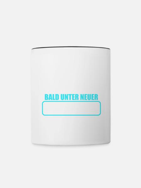 Junggesellenabschied Poltern Polterabend JGA - Tasse zweifarbig - Weiß/Schwarz