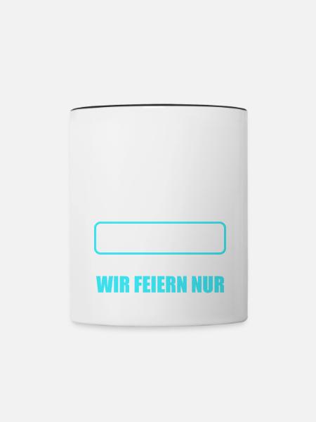 Junggesellenabschied Poltern Polterabend JGA - Tasse zweifarbig - Weiß/Schwarz