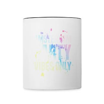 Amsterdam Party Vibes - Tasse zweifarbig - Weiß/Schwarz - Vorne