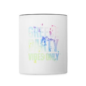 Greece Party Vibes - Contrasting Mug - white/black - Front