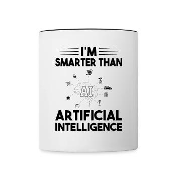 I'm Smarter Than Artificial Intelligence - Contrasting Mug - white/black - Front