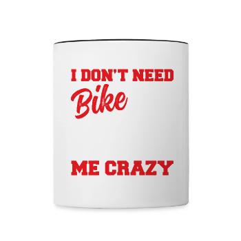 Je n’ai pas besoin de toi, ma moto suffit - Mug contrasté - blanc/noir - Devant