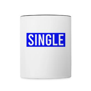 Lustiges Solo Single Männer Bachelor Junggeselle - Tasse zweifarbig - Weiß/Schwarz - Vorne