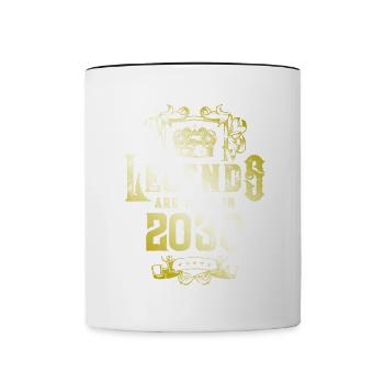2030 Legends Birthday - Contrasting Mug - white/black - Front