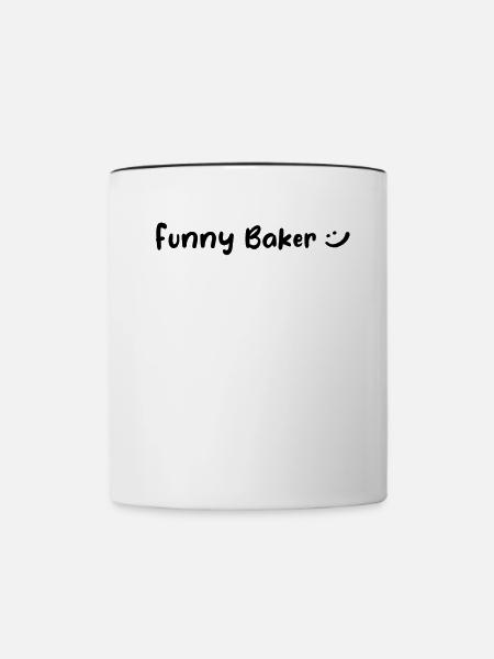 Bakery Baker - Funny Baker - Tasse zweifarbig - Weiß/Schwarz