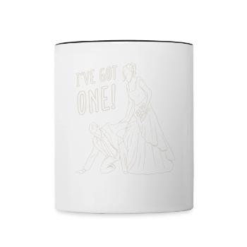 Heiraten JGA Bier Trinken Saufen Bräutigam - Tasse zweifarbig - Weiß/Schwarz - Vorne