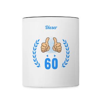 Dieser Traummann ist 60 Jahre 60 Geburtstag - Tasse zweifarbig - Weiß/Schwarz - Vorne