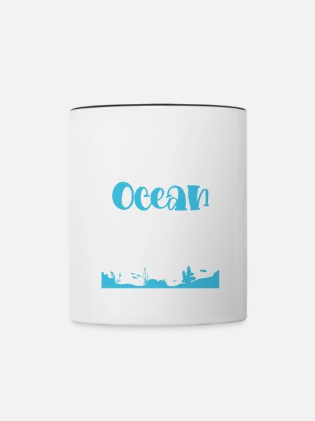 save the ocean leben - Tasse zweifarbig - Weiß/Schwarz