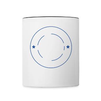 Save the Ocean Turtle - Contrasting Mug - white/black - Front
