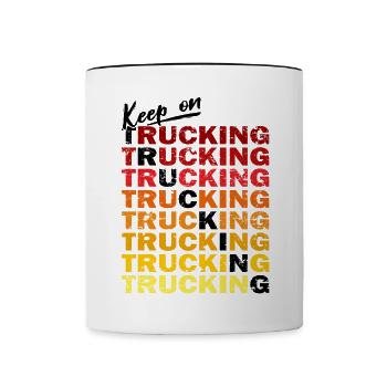 Keep on Trucking - Color Change - Contrasting Mug - white/black - Front