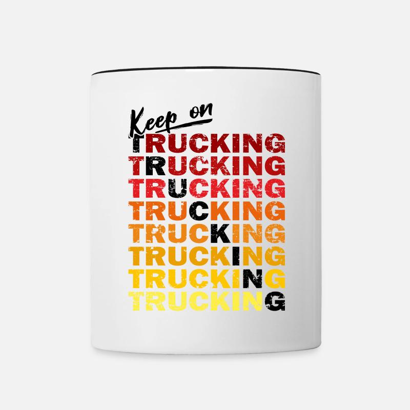 Keep on Trucking - Color Change - Contrasting Mug - white/black