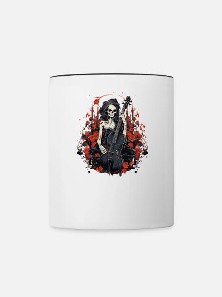 Cellospieler Cellist-Musiker - Tasse zweifarbig - Weiß/Schwarz