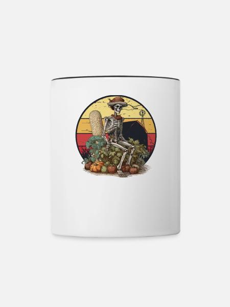 Gärtnerin Gartenpflanzen lustiges Gärtner - Tasse zweifarbig - Weiß/Schwarz