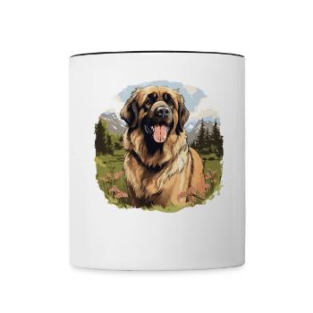 Leonberger - Tasse zweifarbig - Weiß/Schwarz - Vorne