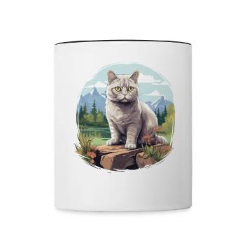 British Shorthair - Contrasting Mug - white/black - Front