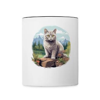 British Shorthair - Contrasting Mug - white/black - Front