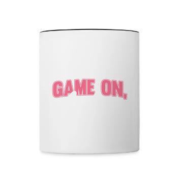 Women's Soccer, Women's Soccer, Women's Soccer - Contrasting Mug - white/black - Front