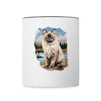 Ragdoll - Tasse zweifarbig - Weiß/Schwarz - Vorne