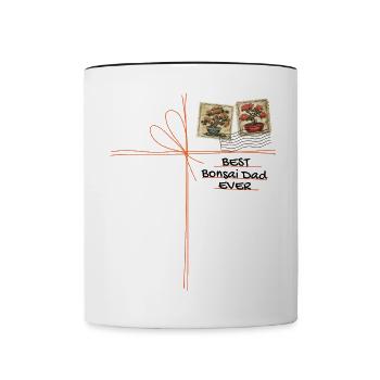 Bonsaï Papa Bonsaï Arbre Bonsaï Plantes - Mug contrasté - blanc/noir - Devant