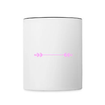 Mon anglais n’est pas le jaune de l’œuf - Mug contrasté - blanc/noir - Devant
