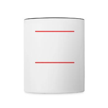 Je profite de ma vie dans les trains Denglisch - Mug contrasté - blanc/noir - Devant