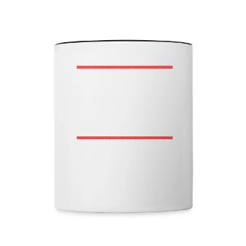 Sorry my english is under all pig Denglish - Contrasting Mug - white/black - Front
