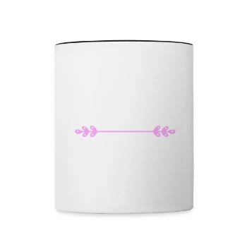 Je profite de ma vie dans les trains Denglisch - Mug contrasté - blanc/noir - Devant