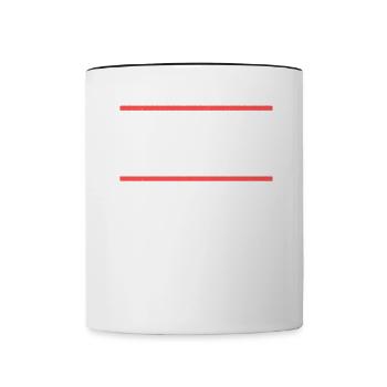 Life is no sugarlicking. Denglish - Contrasting Mug - white/black - Front