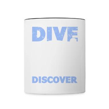 Scuba Diving, Scuba Diving, Holiday Sea Diver - Contrasting Mug - white/black - Front