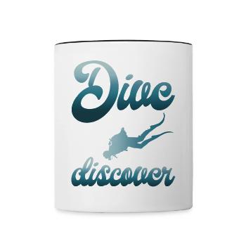 Scuba Diving, Scuba Diving, Holiday Sea Diver - Contrasting Mug - white/black - Front