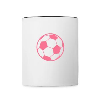 Women's Soccer, Women's Soccer, Women's Soccer - Contrasting Mug - white/black - Front