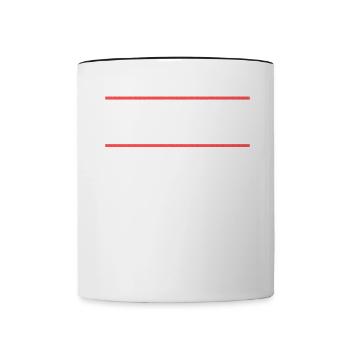 Was willst du schon wieder? Grammatik Witz - Tasse zweifarbig - Weiß/Schwarz - Vorne