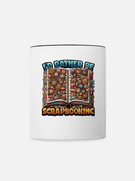 Mädchen Scrapbooking Enthusiast Scrapbook - Tasse zweifarbig - Weiß/Schwarz
