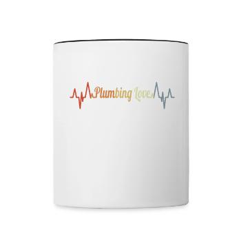 Plumber Palpitations ECG - Contrasting Mug - white/black - Front