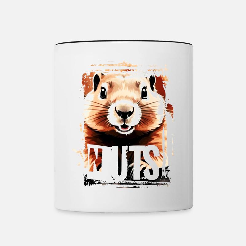 Squirrel Nuts Nuts Nuts - Contrasting Mug - white/black